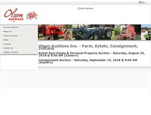 Tablet Screenshot of olsonauctions.com